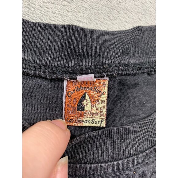 Vtg Bob Marley Men's Black XL T-Shirt Caribbean Surf Don't worry about a thing - Picture 3 of 10